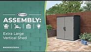 Suncast Extra Large Vertical Storage Shed Assembly Video