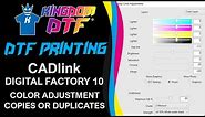 How to do Color Adjustment & Make Design Copies on CADlink Digital Factory 10 DTF Printing