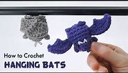 How to Crochet Hanging Bats || Halloween Amigurumi Pattern Tutorial