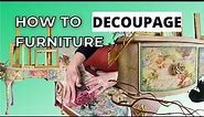 How to Decoupage on Furniture | Tracey's Fancy