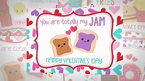 Funny Food Pun Valentine's Day Postcards to Send to Friends