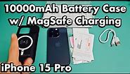 iPhone 15 Pro 10000mAh Battery Case w/ MagSafe Wireless Charging (BOVSRT)