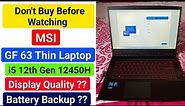 msi gf63 thin core i5 12th gen | msi core i5 12th gen 12450h review | msi thin gf63 intel 12th gen