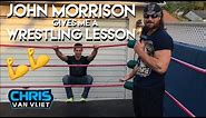 John Morrison teaches me how to wrestle in his backyard