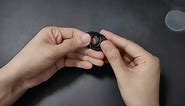 Hapeper Black Split Key Ring 1 Inch Flat Metal Keyring, Pack of 25