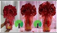 CAN IT BE THIS EASY? DIY DOLLAR TREE GLITTER ROSES WINE BOTTLE BOUQUET