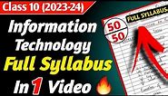 Full Syllabus Revision IT 402 Class10 |Information Technology Full Syllabus Revision Class 10