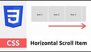 How to make horizontal scroll item - CSS Tricks