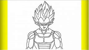 How To Draw Vegeta From Dragon Ball Z /Drawing Creation/