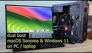 how to dual boot macOS 14 and Windows on PC/laptop