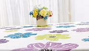 vinyl colorful polka dots tablecloth