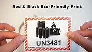 Lithium Battery Labels UN3481