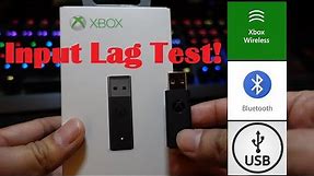 Xbox Wireless Adapter VS Bluetooth VS Wired Input Lag Test On PC