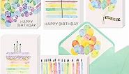 VNS Creations 100 Happy Birthday Cards - Bulk Birthday Cards with Envelopes & Stickers - Boxed Birthday Greeting Cards Assortment - Happy Birthday Card - Box Assorted Birthday Cards for Kids & Adults