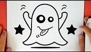 HOW TO DRAW THE GHOST EMOJI