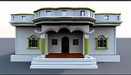 35 x 45 Home Design with 3d Model ,35 x 45 House Plan With Front Elevation ,35 x 45 Makan ka naksha