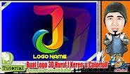 Buat Logo di CorelDraw | BUAT LOGO HURUF J KEREN & COLORFULL DI COREL | Tutorial CorelDraw | Bag_1