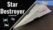 3D Printed Star Wars Imperial Star Destroyer step by step and timelapse