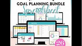 Goal Planner Bundle Google Sheets with Kanban Board, Vision Board, Habit Tracker and Scheduling Plus