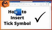 How to Insert Tick Symbol in Microsoft Word