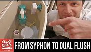 How to Replace Toilet Ball Valve & Syphon with DUAL FLUSH & FILL VALVE