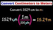 Convert Centimeters to Meters | cm to m | Dimensional Analysis | Eat Pi
