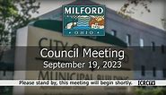 Milford City Council 9/19/23