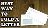 How To Fold A Letter Into A Window Envelope | A4 letter for a windowed DL envelope