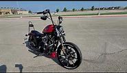 IRON 883 Harley Davidson. 12" Ape Hanger handlebar. Vance and Hines short shots.