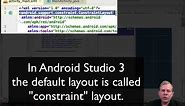 Java Introduction to Android Studio version 3 vs 2