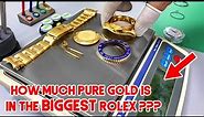 How much Gold is in the BIGGEST "Solid Gold" Watch Made by Rolex?!