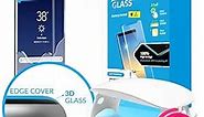 Galaxy Note 8 Screen Protector, [Dome Glass] Full 3D Curved Edge Tempered Glass Shield [Liquid Dispersion Tech] Easy Install Kit by Whitestone for Samsung Galaxy Note 8 (2017) - 2 Pack