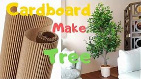 How to make Indoor Plant Tree | DIY Artificial tree with cardboard
