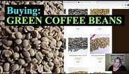 Where to BUY GREEN COFFEE BEANS online - unroasted coffee beans