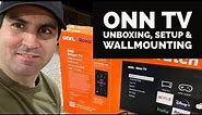 Onn TV & Wall Mount unboxing, setup, install and review