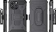 Cocomii Belt Clip Case Compatible with iPhone 15 Pro Max - Swivel Holster, Inward & Outward Facing, Kickstand, Military Grade, Heavy Duty, Shockproof (Black)