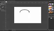 How To Draw A Curved Arrow In Gimp | How To Create Curved Arrow In Gimp
