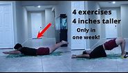 Grow 4 Inches Taller With 4 Stretching Exercises (Only in 1 Week)