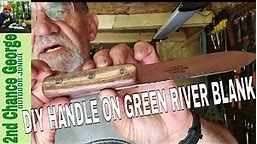 DIY Handle on a Green River fixed Blade Drop Point Knife Blank, What a fun DIY project