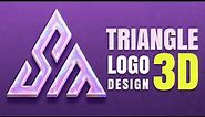 How to Create a Professional Triangle Logo Design | Two Letter Logo Design Process