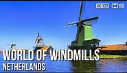 World Of Windmills, Zaanse Schans - 🇳🇱 Netherlands [4K HDR] Walking Tour