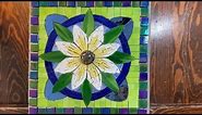 Ep. 96 MAKING A MOSAIC STEPPING STONE, a Blue Mosaic Butterfly & Foliage for the Mosaic Sunflowers!