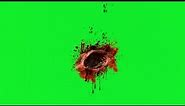 bleeding flesh wound - green screen effect