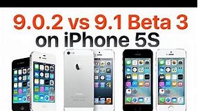 iPhone 5S iOS 9.1 Beta 3 vs iOS 9.0.2