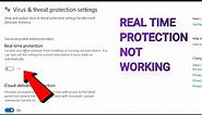 How to Fix Real-Time Protection Not Turning ON | Windows Defender is Not Turning ON | Windows 10