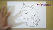 Unicorn Head Easy Drawing Tutorial