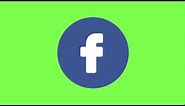 Facebook Logo - Icon #2 Animated | Green Screen | Free Download | 4K 60 FPS !