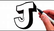 How to Draw the Letter J in Graffiti Style - EASY!