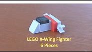 How To Build A LEGO Star Wars Mini X-Wing Fighter 6 Pieces