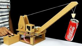 How to Make Remote Control Hydraulic CRANE From Cardboard